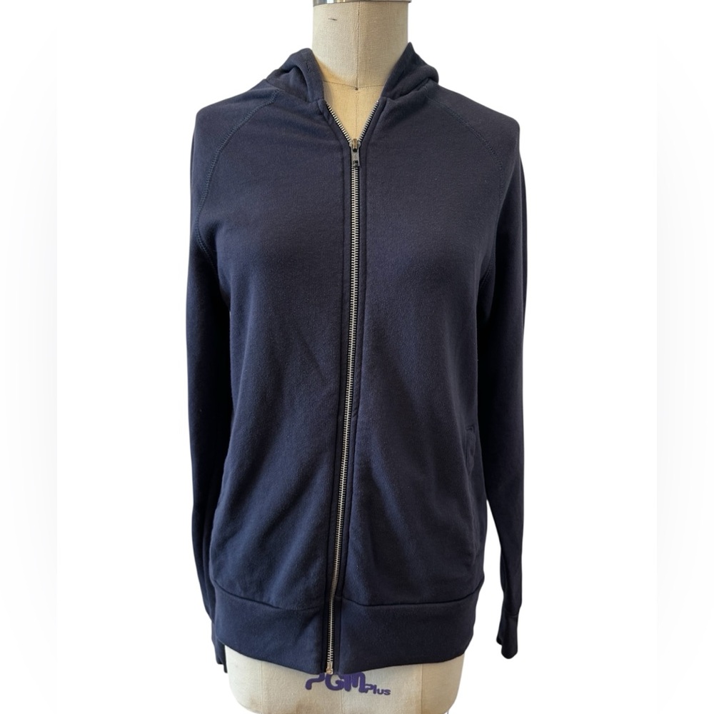 Alternative Apparel Washed Blue Zip-Up Hoodie